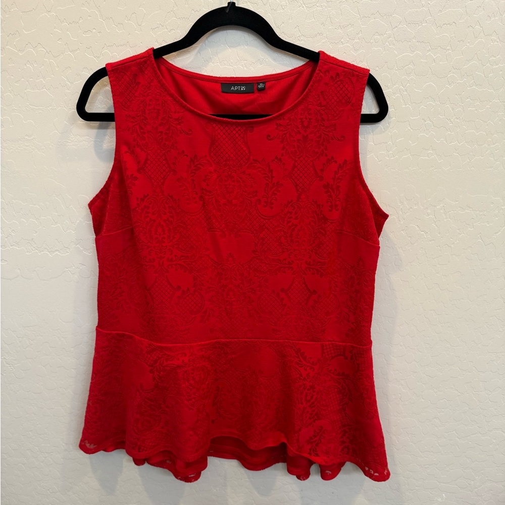 Red peplum top